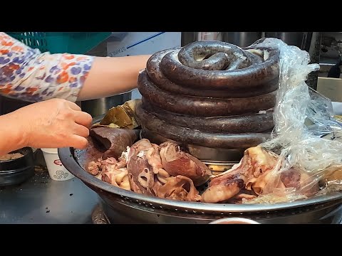 Anyang market Seoul│Korean Blood Sausage │ Sundae │ Korean Street Food