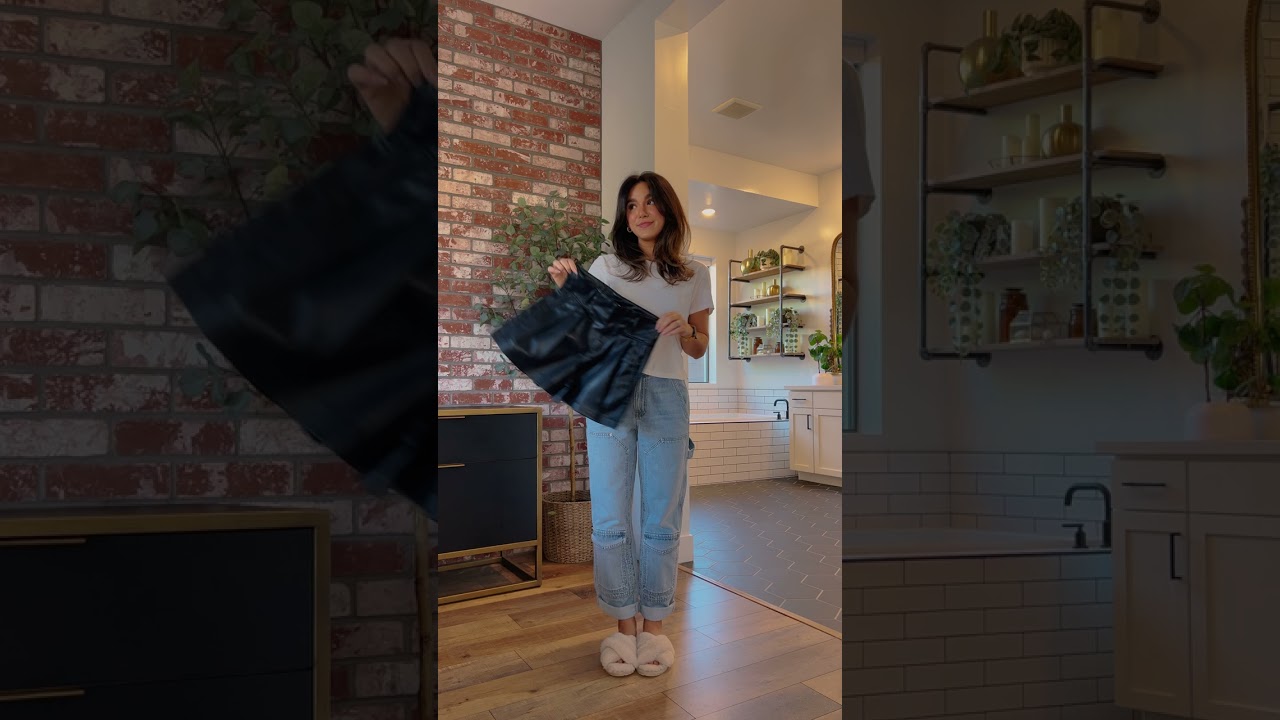 styling leather shorts for FALL 2 ways! #shorts