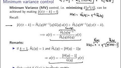 System identification (linear theory): video 6 MV control Harris index