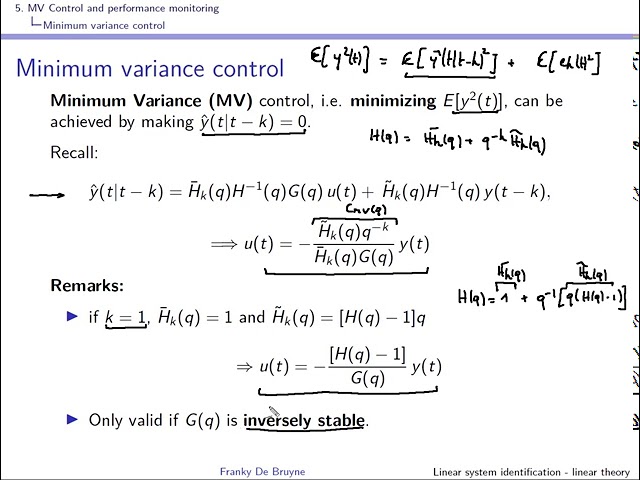 System Identification Linear Theory Video 6 Mv Control Harris Index Youtube