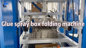 Glue spray box folding machine