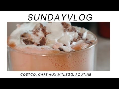 SUNDAYVLOG; un panier de 413$ au Costco - café aux mini egg