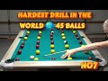 Can I FINALLY Beat this INSANE Hardest Drill in the World? Day 7 (45 Balls) #8ballpool
