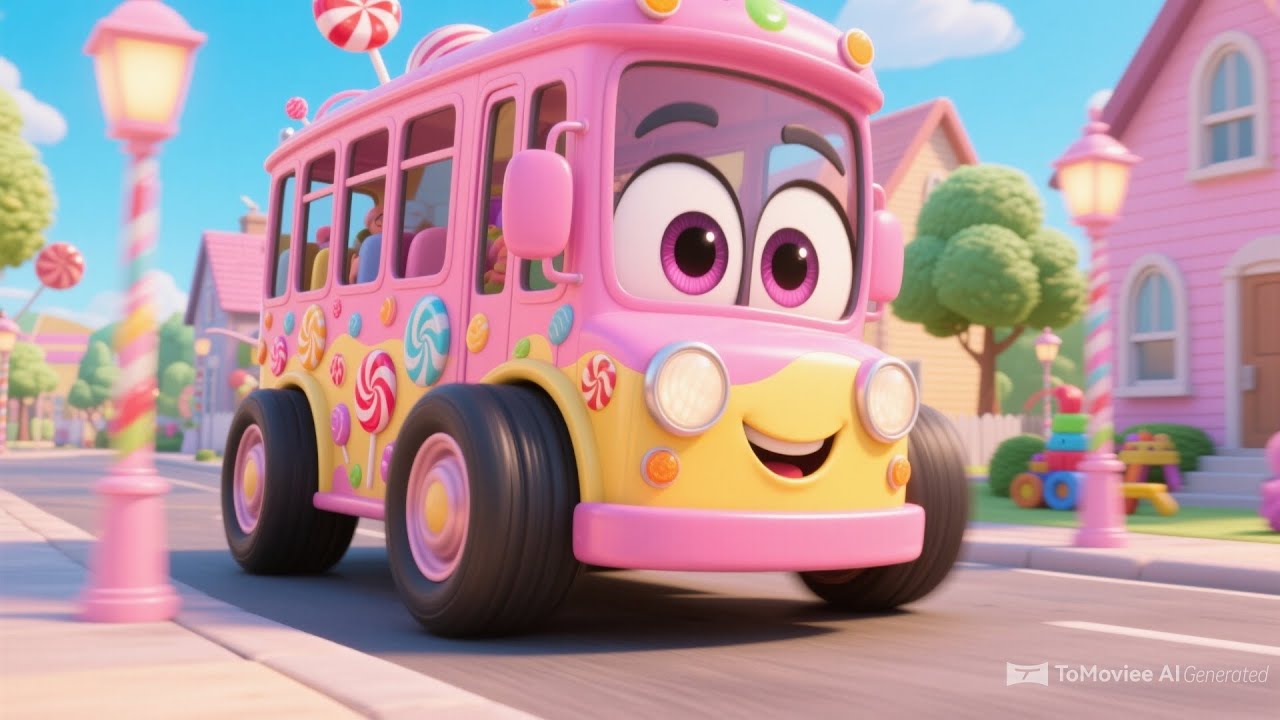 The Wheels on the Candy Bus 🍭🚌 | Fun Candy Song for Kids | Sweet Nursery Rhymes