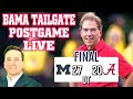 Rose bowl cfp post game show alabama crimson tide vs michigan wolverines  bama tailga