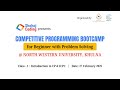 Competitive Programming Bootcamp with Problem Solving - Class : 1 @North Western University