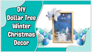 Easy DIY Winter Let It Snow Winter Decor | Christmas Crafts Ideas 2022 | Easy Dollar Tree DIY
