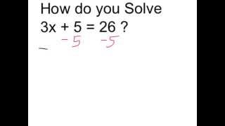 Solve 3x 5 26 Youtube