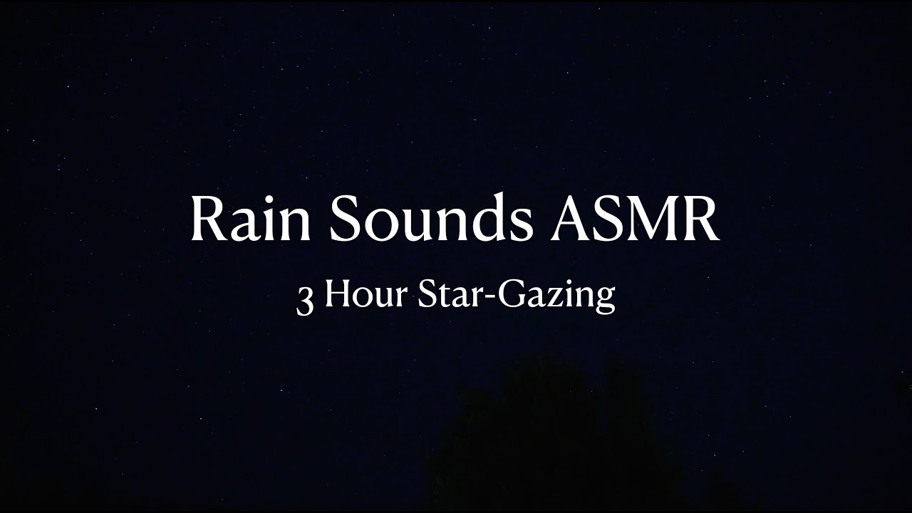 Dark Screen Starry Night Rain Ambience | Soothing Night Sounds for ...