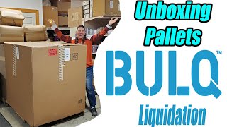 Pallet Unboxing of Bulq.com Liquidation I paid $750.00 for 2 pallets. Check them out!!!