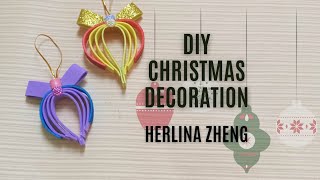 #56 DIY Christmas Ornament From Eva Glitter Foam For Home | Hiasan Pohon Natal dari Busa Eva Glitter