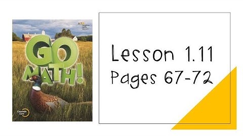 Math Lesson 1.11