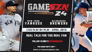 GameSZN LIVE: New York Yankees @ Milwaukee Brewers  Stroman vs. Myers  04/28