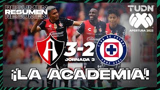 Resumen y goles | Atlas 3-2 Cruz Azul | Liga Mx Apertura 22 -J3 | TUDN