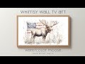 Watercolor Moose Silent Art For Your TV, Frame TV and CanvasTV