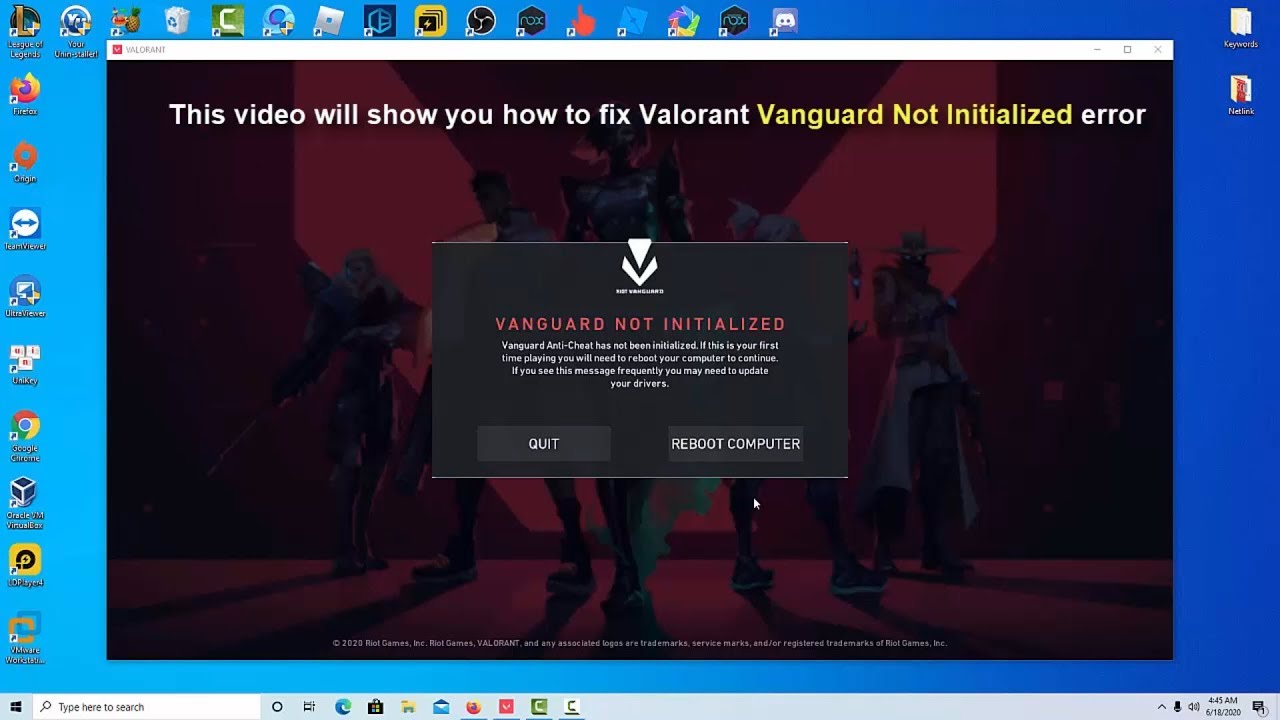 How to Fix Valorant Vanguard Not Initialized Error