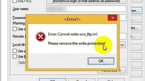 How to fix "Cannot write wcx_ftp.ini" error (Total Commander)