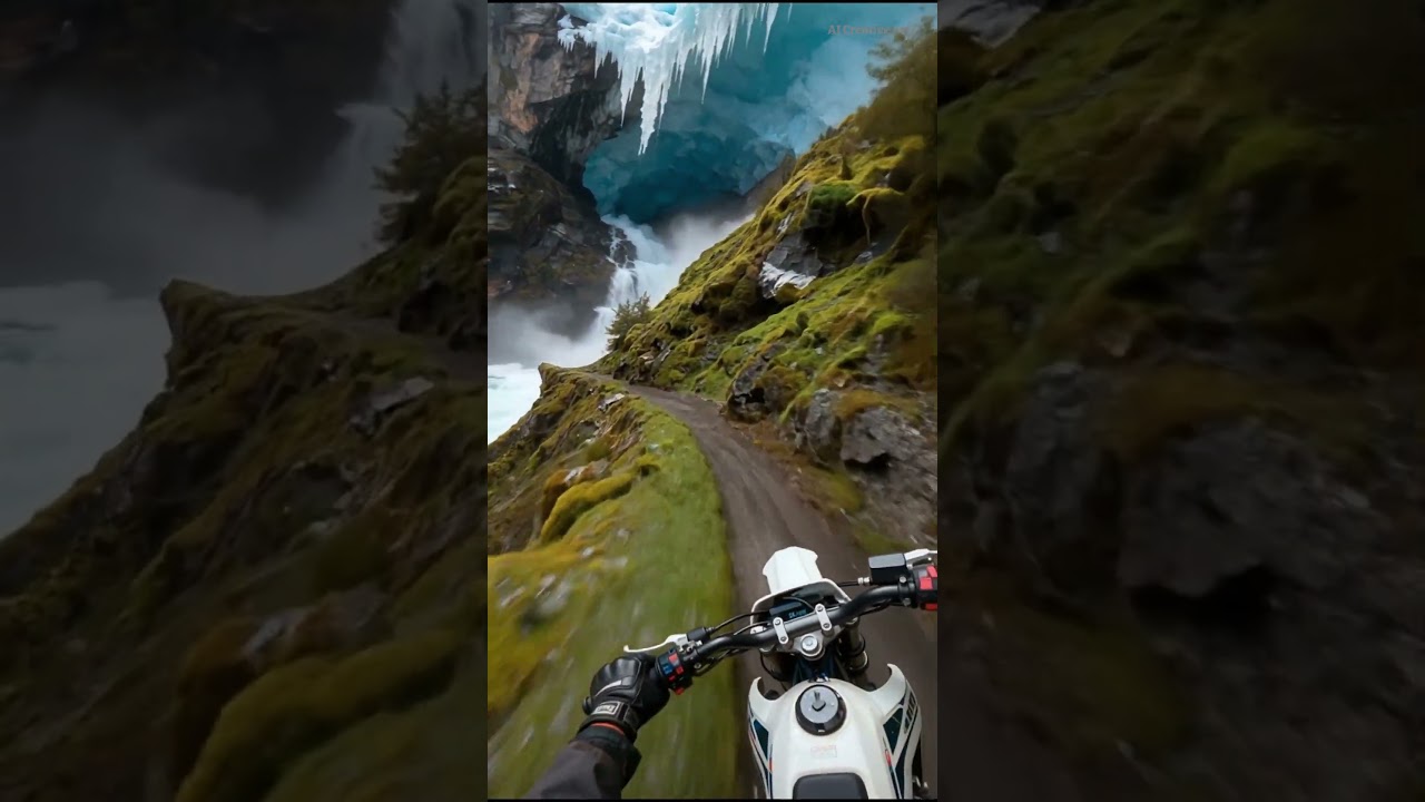 Riding the Edge of Patagonia 🌊 | Glacier Cliff Trail POV | Cinematic Motorcycle Adventure