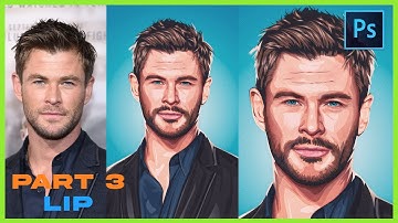 [ Photoshop Tutorial ] CHRIS HEMSWORTH Vexel art - PART 3 LIP