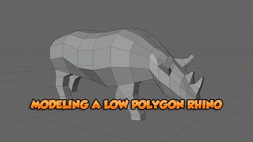 Modeling a low polygon rhino - Blender 2.8 Tutorial