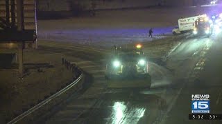 Slick roads cause crashes overnight