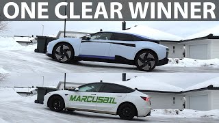 HiPhi Z range test and slippery slope test vs Tesla Highland