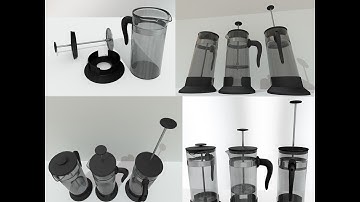 Coffee Maker -  Blender Modeling Time Lapse Video