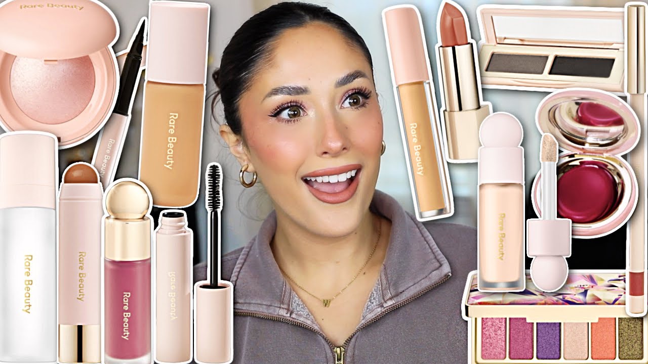 FULL FACE OF RARE BEAUTY MAKEUP  what products are worth your money! 