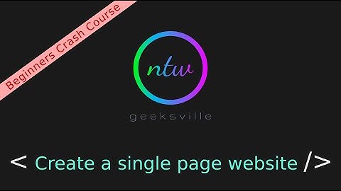 Part 4 - Styling the NavBar - Single Page Website - Crash Course for Beginners