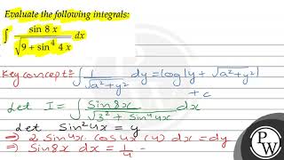Evaluate the following integrals: \[ \int \frac{\sin 8 x}{\sqrt{9+\...