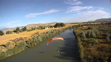 Paramotor Master SUPERDELL WALKS ON WATER!!! Powered Paragliding World Record Foot Drag!!