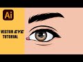 how to draw vector eye in illustrator / vector eye tutorial / adobe illustrator tutorial