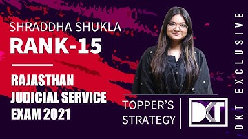 Rajasthan Judicial Service Exam | Strategy For RJS Exam | By Shraddha Shukla, Rank 15 RJS Exam 2021