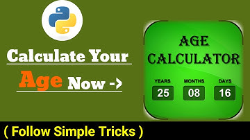 How to Create Age Calculator using Python Tkinter | Python Project-App using Tkinter - Mini Project🔥