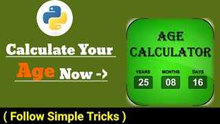 How to Create Age Calculator using Python Tkinter | Python Project-App using Tkinter - Mini Project🔥