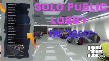 How To Get In a Solo Public Lobby In Only 30 Seconds On GTA 5 ONLINE (Tutorial)