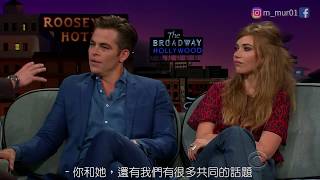 【克里斯潘恩】寇克艦長超愛吃？在片場都在吃東西？ Chris Pine Can't Stop Eating@2016The Late Late Show with James Corden