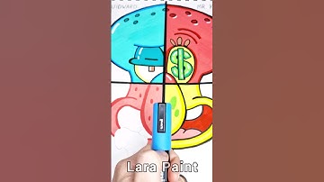 Drawing Squidward, But 4 Different Styles Pt4! Patrick style 🌊⭐️🪼! Final part! #shorts