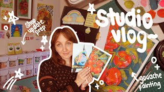 slowly growing my small art business | studio vlog