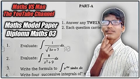 Diploma Maths 03 || Indefinite Integration In Telugu || Maths VS Man || Buddhi Nagaraju Yadav