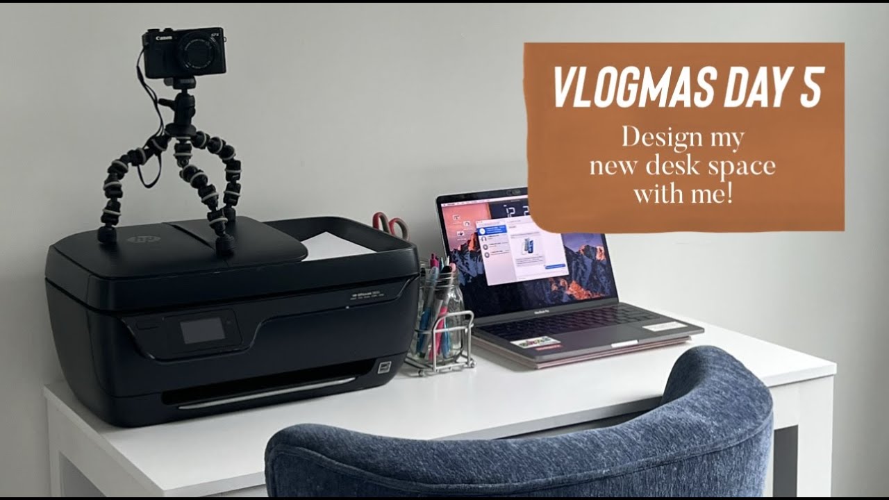 VLOGMAS Day 5: unboxing, building and organizing the AMAZON Ameriwood Parsons Desk- Destynee Lace