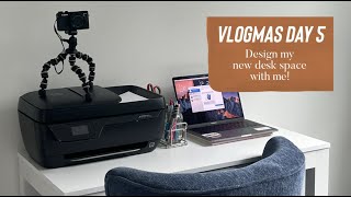 VLOGMAS Day 5: unboxing, building and organizing the AMAZON Ameriwood Parsons Desk- Destynee Lace
