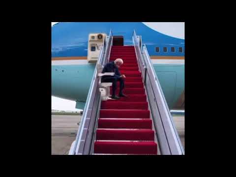 Joe Biden stair lift with Price is Right yodeling song.