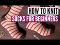How to knit socks for beginners -  Step by step tutorial (really easy pattern)