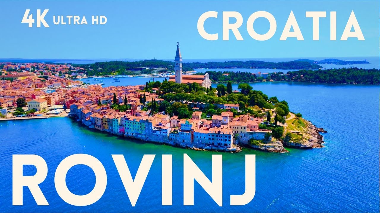 Rovinj, Istria in 4K - Stunning Drone Footage and Charming Streets | Relaxing Music, Croatia