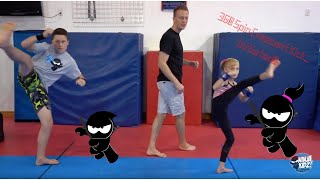 LEARN a 360 Spin Crescent Kick from the NINJA KIDZ TV!