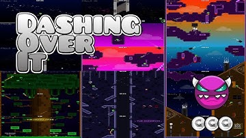 Dashing Over It [Medium Demon 10☾ by Halapeenyo] - Geometry Dash 2.204