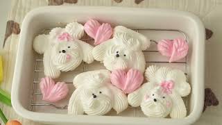 화이트데이 머랭 쿠키 만들기 : White day meringue cookies