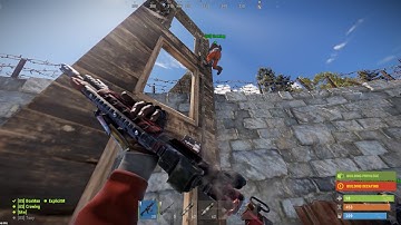 RUST! US Clan and CO: Garage door hell raid, Crazy loot. Vanilla Raid C4/Rockets/Explosive Ammo