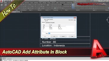 AutoCAD How To Add Attribute To Block